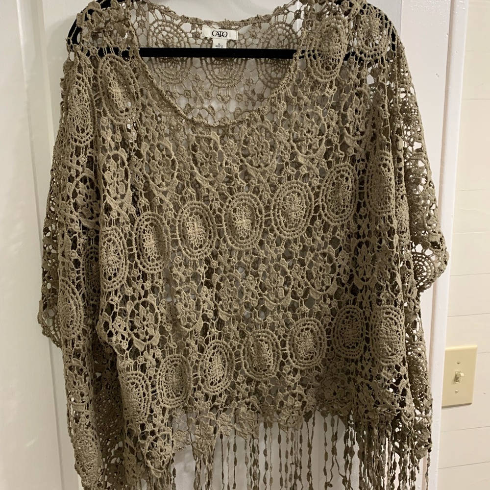 Loose crochet Boho Top.